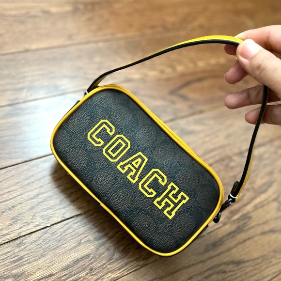 Coach Jamie Wristlet In Signature Canvas With Varsity Motif - Picture 1 of 7